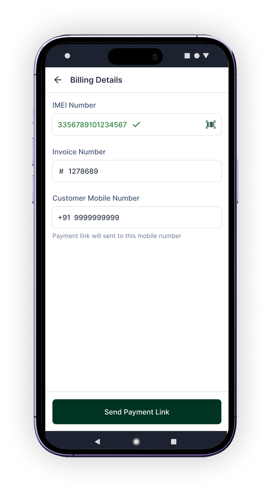 Billing Details